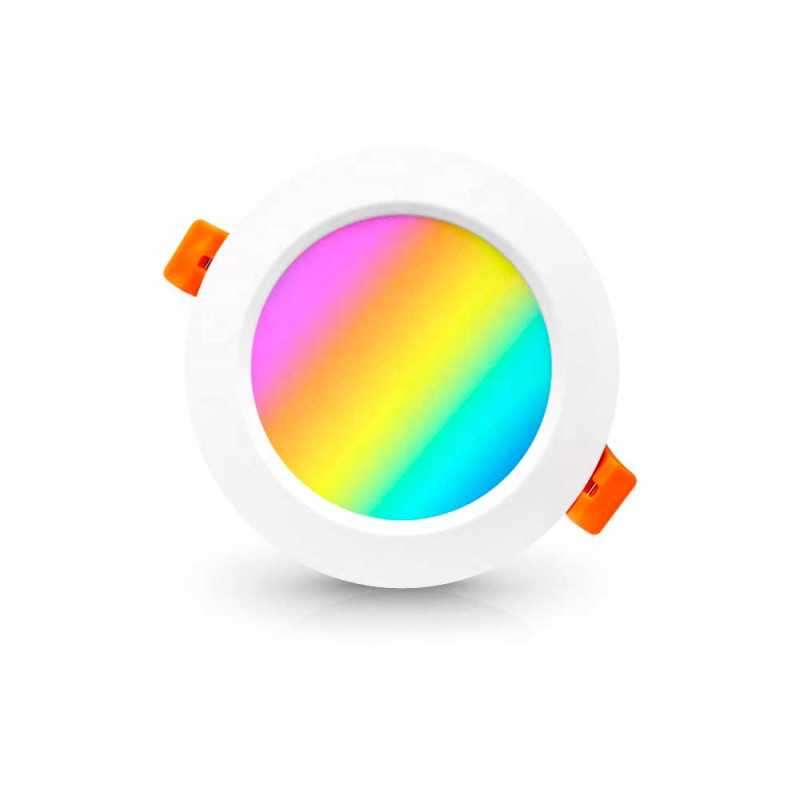 Smart LED spotlight PNI SafeHome PT58RC WiFi, recessed, ceiling, RGBW, 7W, 600 lm, light / color adjustable via internet