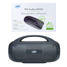 PNI FunBox BT600 portable speaker, with Bluetooth, 65W, MP3 player, card reader, USB, wireless microphone, 4400mAh batte