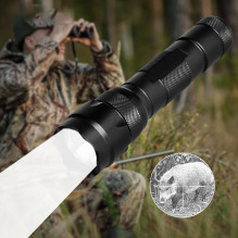 PNI Adventure FDW48 flashlight with LED, aluminum, 3000 mAh battery, with battery charger included, black