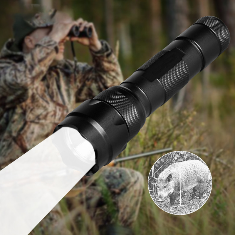PNI Adventure FDW48 flashlight with LED, aluminum, 3000 mAh battery, with battery charger included, black