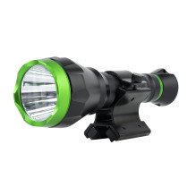 PNI Adventure F750 Green Light aluminum flashlight package and PNI FLM33 magnetic mounting bracket