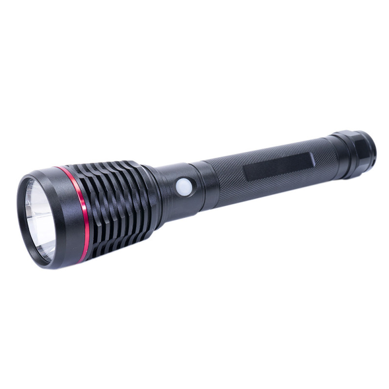 PNI Adventure F420 aluminum flashlight package with LED 10W, 1000lm, up to 420m, with 2 batteries included, 8000 mAh typ