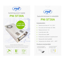 Switching voltage source PNI ST30A 12V 30A 360W