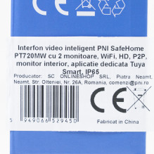 Smart video intercom with 2 monitors PNI SafeHome PT720MW WiFi HD, P2P