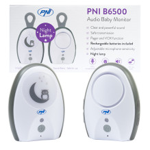 Audio Baby Monitor PNI B6500 wireless, intercom, with night lamp, Vox and Pager function, adjustable microphone sensitiv