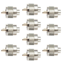 Set with 10bc plug PNI PL259 short for RG58 cable with 6mm golden central pin