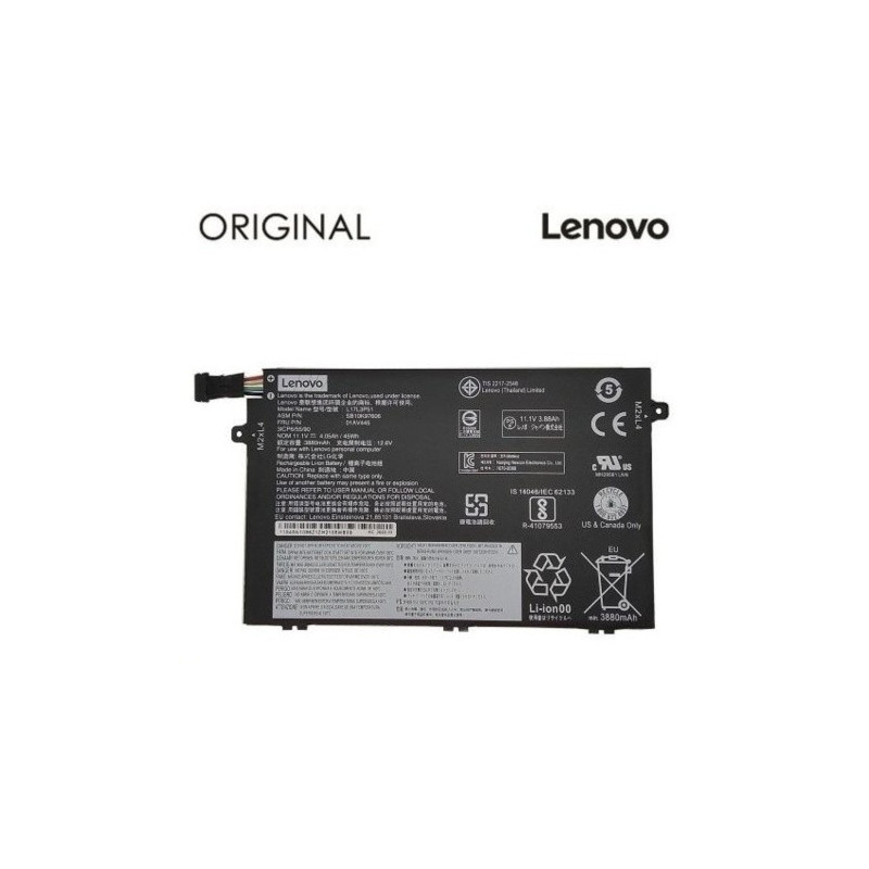 Nešiojamojo kompiuterio baterija LENOVO L17L3P51, 3880mAh, Originali