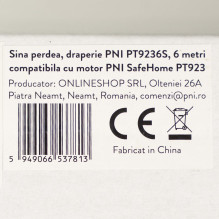 Curtain rail, drapery PNI PT9236S length 6m, compatible with smart motor PNI SafeHome PT923