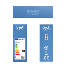 PNI D-Light CL2507 6W LED spotlight, recessed, round 12 cm, 4200K, 230V power supply, 660 lm, neutral white
