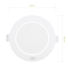 PNI D-Light CL2524 24W LED spotlight, recessed, round 29 cm, 6400K, 230V power supply, 2640 lm, cool white