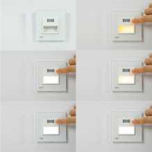 PNI WL100 LED lamp for staircase lighting, recessed mounting, with motion sensor, light sensor, adjustable light color, 