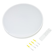 PNI D-Light CL2436D 36W LED ceiling light, dimmable, with remote control, round 41 cm, 3000K-6500K, 230V power supply, 3
