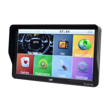 PNI L910 PRO GPS navigation system with sun visor, 9 inch, 800 MHz, 512MB DDR, 16GB internal memory, FM transmitter, bla
