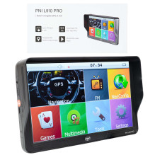 PNI L910 PRO GPS navigation system with sun visor, 9 inch, 800 MHz, 512MB DDR, 16GB internal memory, FM transmitter, bla