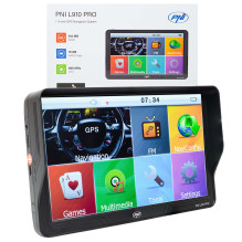 PNI L910 PRO GPS navigation system with sun visor, 9 inch, 800 MHz, 512MB DDR, 16GB internal memory, FM transmitter, bla