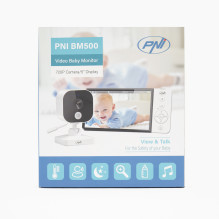 Video Baby Monitor PNI BM500 5 inch screen wireless 2.4 Ghz, temperature sensor, VOX, night vision