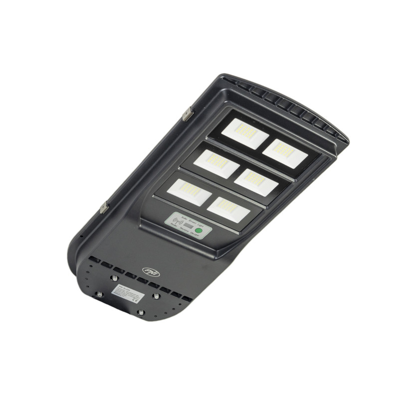 PNI SL220 200W street lighting lamp, with built-in 15W solar panel, 6500K, 1700lm, 3 x built-in 15Ah battery, microwave 
