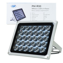 Reflector with infrared LEDs PNI IR30 for cameras and CCTV systems, 30 IR LEDs, distance 80m, IP66