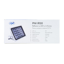 Reflector with infrared LEDs PNI IR30 for cameras and CCTV systems, 30 IR LEDs, distance 80m, IP66