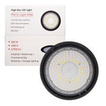 LED lamp PNI D-Light 2200 type High Bay, 200W, 27000lm, 6500K, 230 V power supply, IP65, for industrial lighting in high