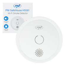 Smoke sensor PNI SafeHouse HS261 with Wi-Fi, control from Tuya Smart application, 3V battery supply, 85dB, sound and vis