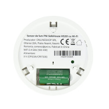 Smoke sensor PNI SafeHouse HS261 with Wi-Fi, control from Tuya Smart application, 3V battery supply, 85dB, sound and vis