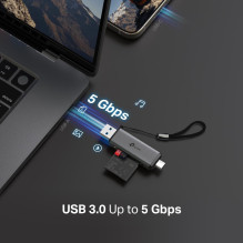 ATMINTIES SKAITYTUVAS USB-C SD IR MICROSD / UA430D TP-LINK