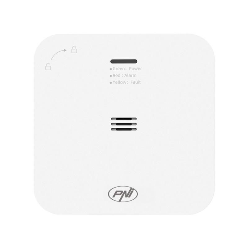 Carbon monoxide (CO) sensor PNI SafeHouse HS281 with Wi-Fi, control from the Tuya Smart app, AA battery power supply, 85