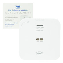 Carbon monoxide (CO) sensor PNI SafeHouse HS281 with Wi-Fi, control from the Tuya Smart app, AA battery power supply, 85