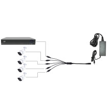 PNI 1x5 splitter for DVR power supply and surveillance cameras