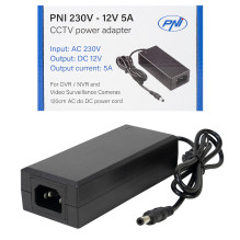 Power supply PNI 230V-12V 5A 60watt