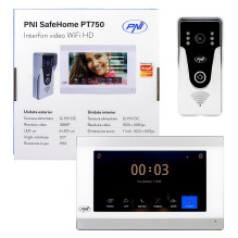 Smart video intercom PNI SafeHome PT750 WiFi, rezolutie Full HD 2MP 1080P, P2P, indoor monitor, dedicated Tuya Smart app