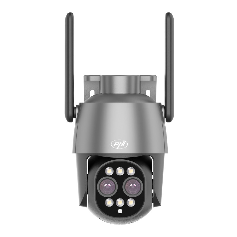 PNI House IP574 video surveillance camera with Wi-Fi, PTZ, dual lens 4MP + 4MP, 10X optical zoom, IP65