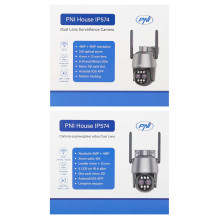 PNI House IP574 video surveillance camera with Wi-Fi, PTZ, dual lens 4MP + 4MP, 10X optical zoom, IP65 PNI House IP574 video surveillance camera with Wi-Fi, PTZ, dual lens 4MP + 4MP, 10X optical zoom, IP65