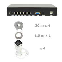 NVR POE PNI House IP810 video surveillance package, 4 PNI IP8POE cameras, 8MP and cables included