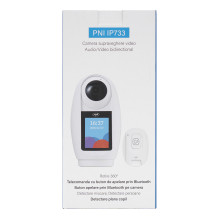PNI IP733 3MP video surveillance camera, bidirectional audio and video, with Bluetooth SOS call button, screen, baby mon