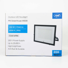 LED reflector PNI GreenHouse WS230 200 W, power supply 230 V, 17540 lm, 6500 K, IP65 LED reflector PNI GreenHouse WS230 200 W, power supply 230 V, 17540 lm, 6500 K, IP65