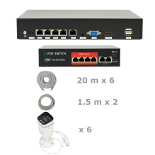 NVR POE PNI House IP810 video surveillance package, 6 PNI IP8POE cameras, POE switch and cables included NVR POE PNI House IP810 video surveillance package, 6 PNI IP8POE cameras, POE switch and cables included