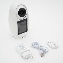 PNI IP733 3MP video surveillance camera, bidirectional audio and video, with Bluetooth SOS call button, screen, baby mon