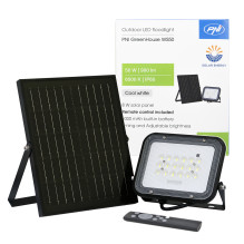 PNI GreenHouse WS50 50W LED reflector with solar panel, 6000mAh battery, remote control, adjustable timing and brightnes