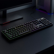 Wozinsky WKG-200 rainbow membrane gaming keyboard with scroll wheel - black