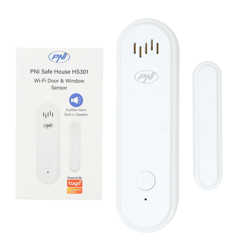 PNI Safe House HS301 magnetic contact with Wi-Fi, for door / window monitoring through the Tuya Smart application, 80dB 