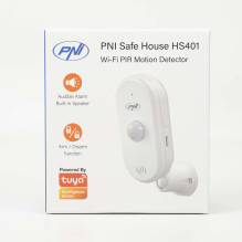 SafeHouse HS401 PIR PIR motion sensor with Wi-Fi, compatible with the Tuya application, 80dB sound alarm, built-in speak SafeHouse HS401 PIR PIR motion sensor with Wi-Fi, compatible with the Tuya application, 80dB sound alarm, built-in speak