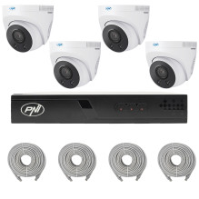 NVR POE PNI House IP710J video surveillance package, 4 PNI IP505J cameras, 5MP and cables included