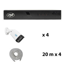 NVR POE PNI House IP710J video surveillance package, 4 PNI IP515J cameras, 5MP and cables included