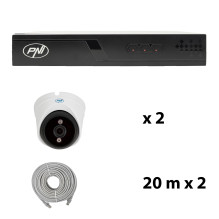 NVR POE PNI House IP710J video surveillance package, 2 PNI IP808J cameras, 8MP and cables included NVR POE PNI House IP710J video surveillance package, 2 PNI IP808J cameras, 8MP and cables included