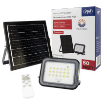 PNI GreenHouse WS50 PRO 50W LED floodlight with 6W solar panel, 5000mAh battery, 800lm, remote control, timing and adjus