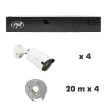 NVR POE PNI House IP710J video surveillance package, 4 PNI IP818J cameras, 8MP and cables included