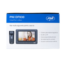 PNI DF930 video intercom with 1 monitor, 7 inch LCD screen, 800x480, electromagnetic yala output, black