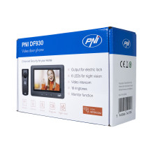 PNI DF930 video intercom with 1 monitor, 7 inch LCD screen, 800x480, electromagnetic yala output, black